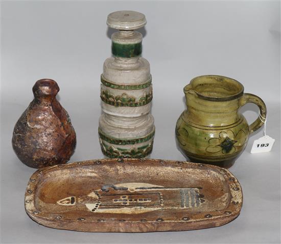 St Ives jug and three other pottery items